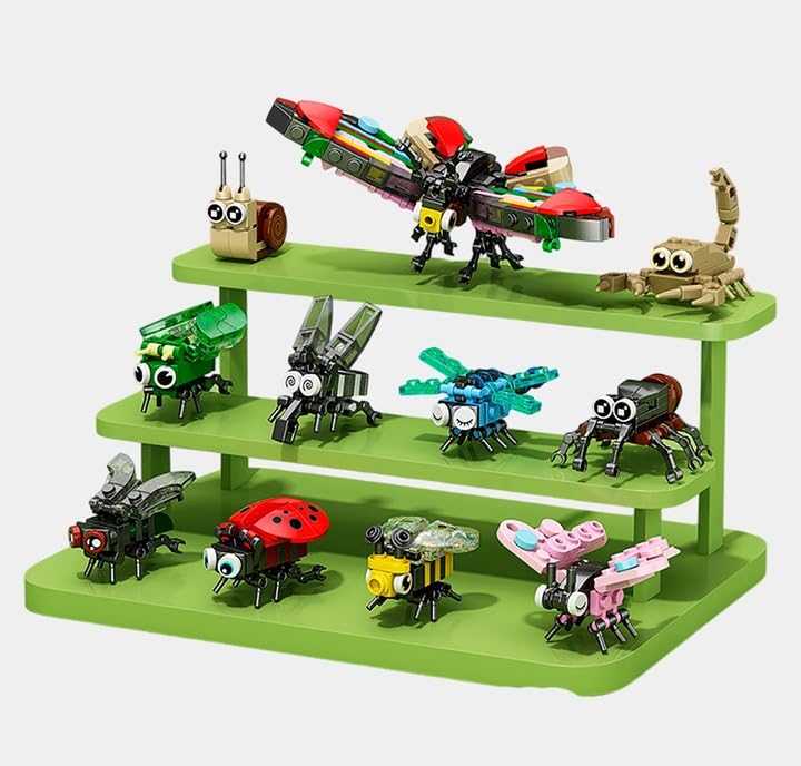 Image of Building Blocks Bricks Set, Build, Learn and Play, Construction, Educational Interactive Creative DIY Toy, Compatible with All Major Brands (10 in 1, Insects World Paradise, 318 Pcs)