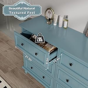 Scurrty6drawerdresserantiquechestofdrawerslargecabinetwithstoragebigdresserforclothesinlivingroombedroomblue Urban Country Home Decor Scurrty 6 drawer dresser antique chest of drawers large cabinet with storage big dresser for clothes in living room bedroom blue urban country home decor