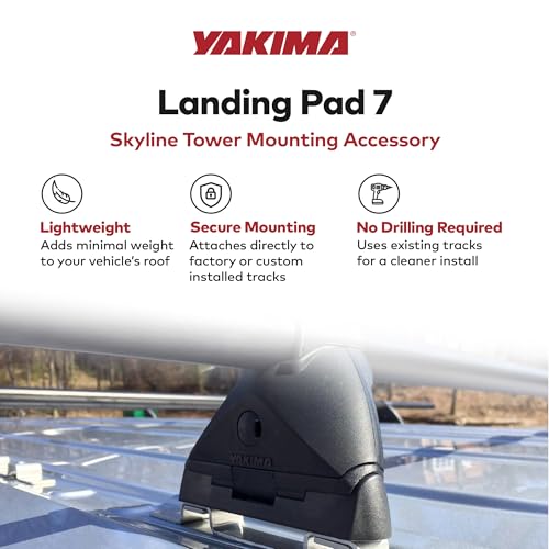 Yakima Landing Pad 7 Fixed Point Outdoor Sports Recreation Gear & Accessory Mount Base for Naked Rooftop, Compatible with Most Vehicles, Set of 4