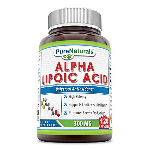 Pure Naturals Alpha Lipoic Acid 300 Mg Capsules, 120Count *Supports Cardiovascular Health & Energy Production*