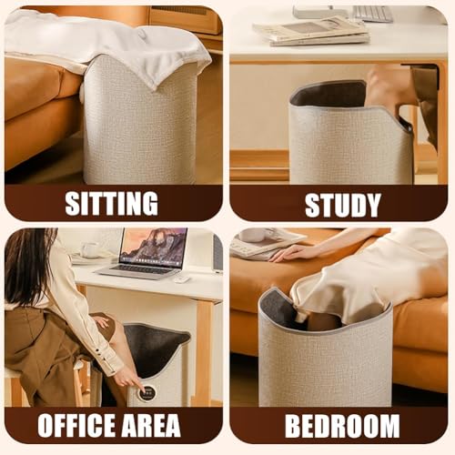 Image of Leg Toaster, Heat Under Desk Warmer, Leg Heater for Office and Home, Foot Warmers with Even Heating, 6 Heat Levels and Timer, 5 Seconds Quick Heat, 360 Fully Enclosed Heating(Pink)