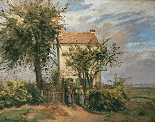 Tableau reproduction Camille Pissarro La Route de Rueil pour decoration de salon chic 60x90cm