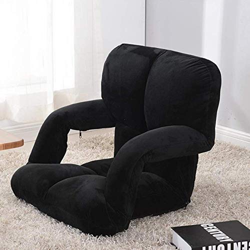 CMmin Elegante Multi-ángulo de Silla Suelo, Planta Asiento con Respaldo Ajustable, Silla Baja Plegable, Ajustable de 5 Posiciones, for los Juegos Silla, Silla de meditación (92 * 58 * 12 cm)