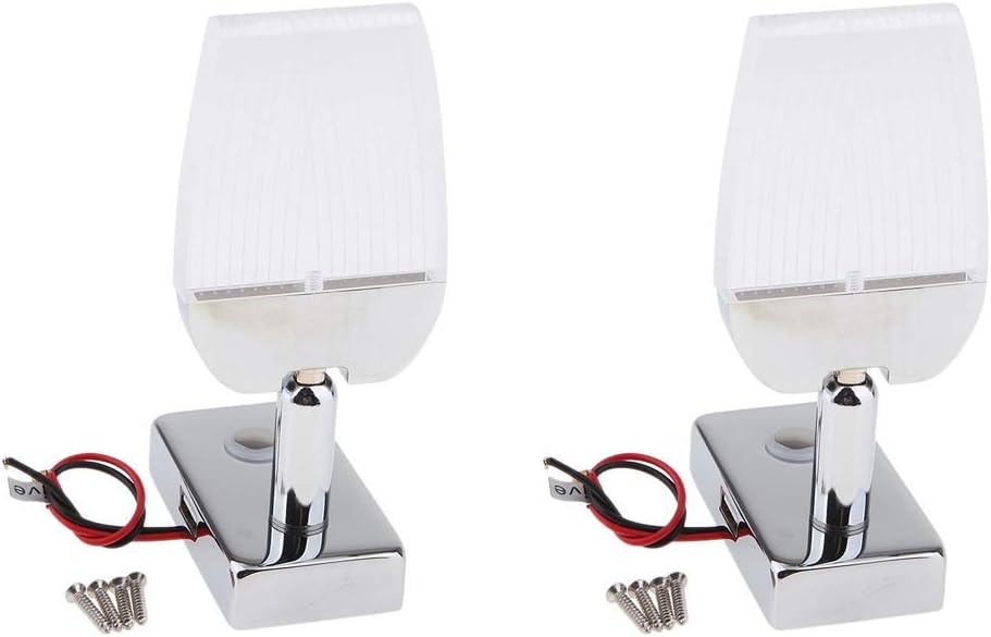 LED Bulbs 2X Reading Lamp Book Light Dimmer Touch Button,Warm White LED Bulb,Touch Switch,Reading Light,Surface Mounting,Marine RV Boat