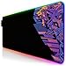 Produktbild Titanwolf - RGB Gaming Mauspad - LED Schreibtischunterlage - 800x300 mm - XXL Mousepad - LED Multi Color - 11 Beleuchtungs-Modi - 7 LED Farben Plus 4 Effektmodi - abwaschbar - Wolfshead