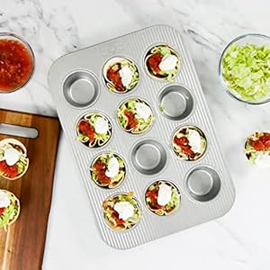 USA Pan Bakeware Muffin Pan, 12-Well, Aluminized Steel USA Pan Bakeware Muffin Pan 12 Well Aluminized Steel