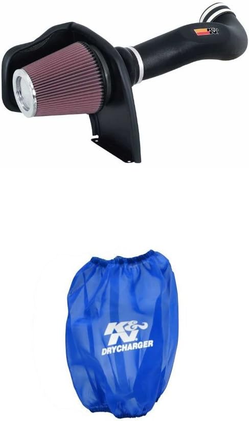 K&N 57-3050 Performance Air Intake System with Blue Air Filter Wrap