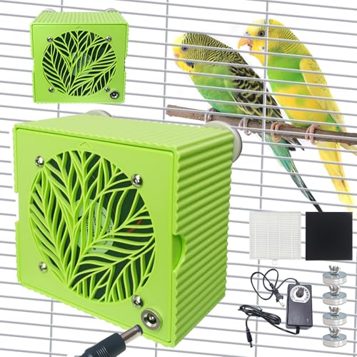 Nadkvkl Bird Dust Vacuum,Acuum Cleaners for Pet Birds Feathers,Adjustable Wind Speed,Bird Cage Accessories for Conure Cockatiel Budgies Lovebird Parrotlet. (Green)