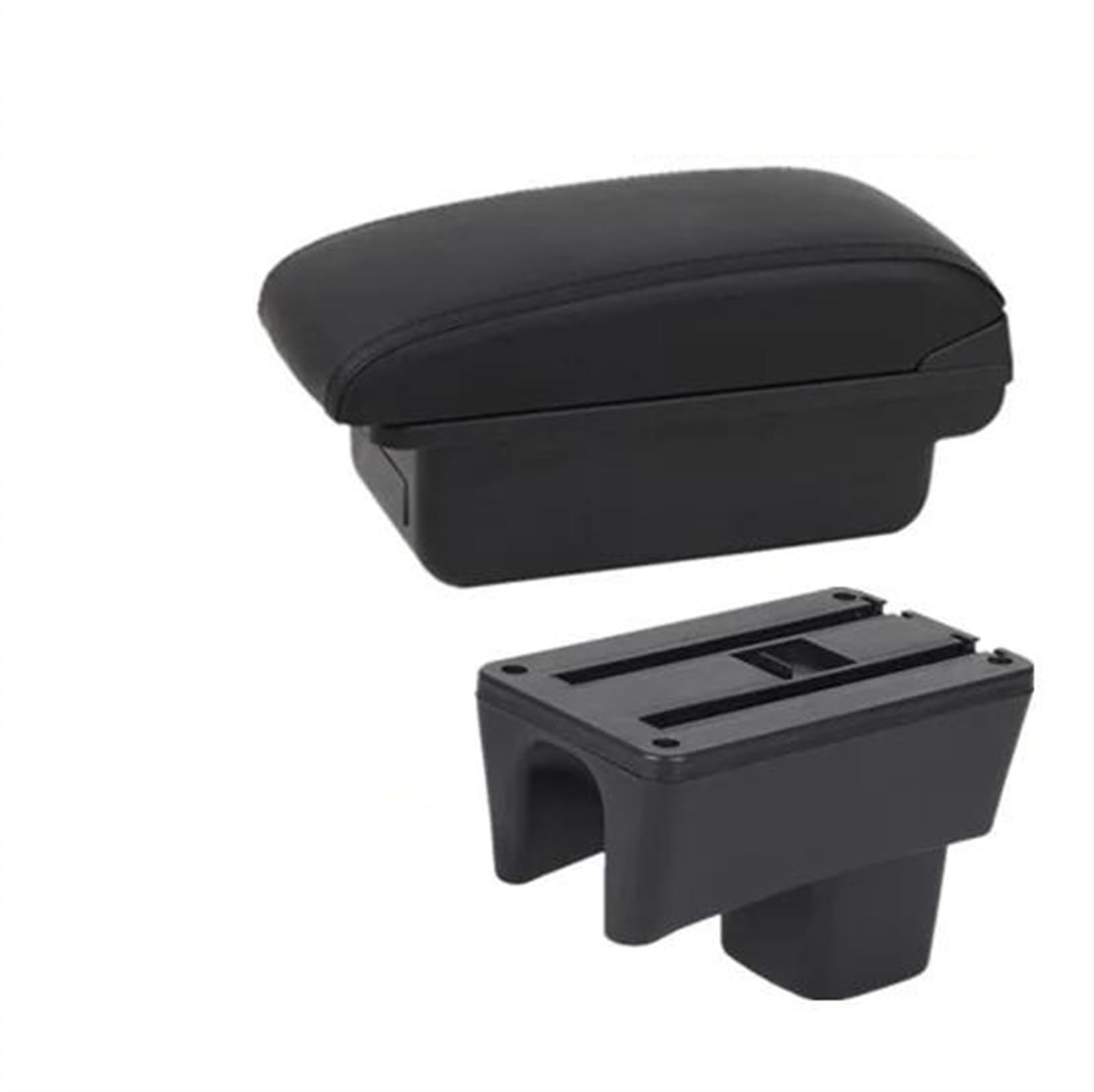 NOHEEU Car Armrest Storage Box Dedicated Retrofit Interior Accessories For Swift 2005-2024(A2 Black line NO USB)