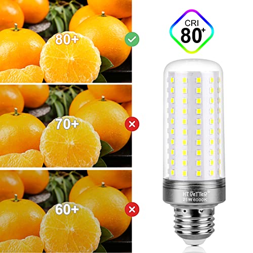 Ht Petter Corn Bulb, 25W E26/E27 Base Led Light Bulb, Chandelier Bulb/Candelabra Bulb Replacement,6000K Daylight White, 2500 Lumens, Equivalent To 200W-250W, Edison Screw-In Bulb, Not Dimmable,3 Pack #TOP19