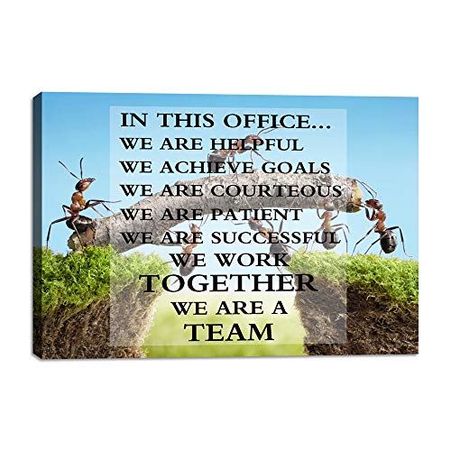 Yetaryy Inspirational Wall Art Prints Motivational Canvas Painting Teamwork Definition Office Quotes Sayings