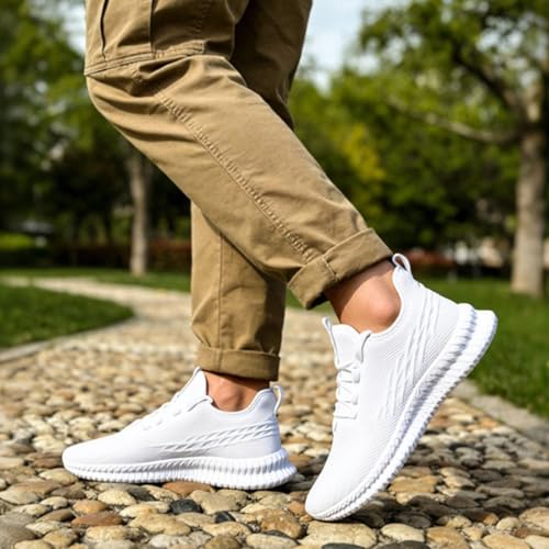 Image of DLWKIPV Running Shoes for Men Casual Slip on Tennis Walking Sneakers Lightweight Breathable Mesh Fashion Gym Athletic Sports Workout Non Slip Trainers
