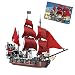 FXQIN Puzzle 3D Barco Pirata La Venganza de la Reina Anne Rompecabezas Tridimensional 3D Barco Pirata Juguetes educativos para niños ensamblados con 6 Mini Figuras Piratas,1207 Piezas