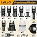 LEILUO 158 Pcs Multitool Blade Kits Cutting and Sandpaper Oscillating Tool Accessories Universal Oscillating Saw Blades with Storage Bag Compatible with DeWalt Makita Dremel and More