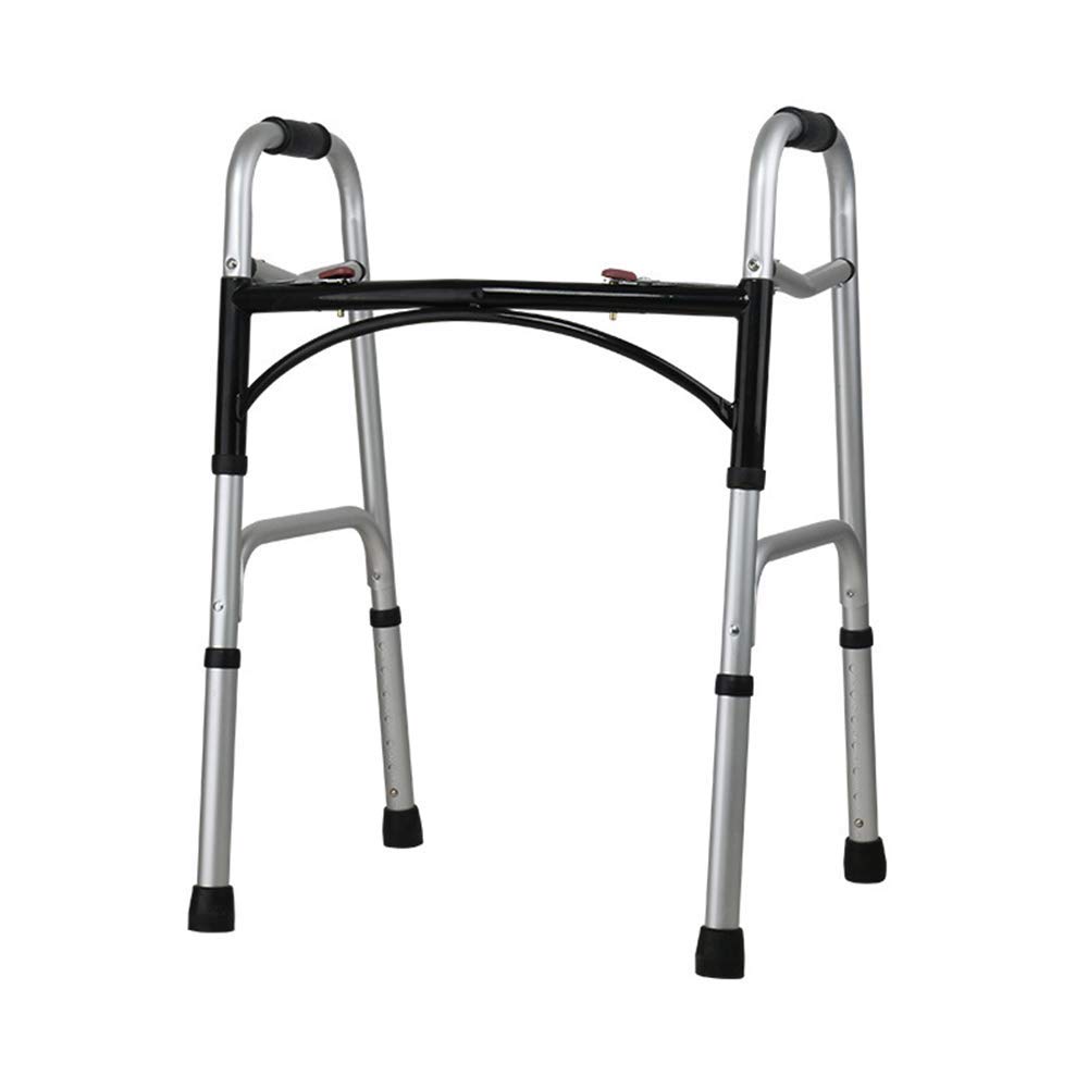 Andador sin Ruedas, sin Asiento, para Ancianos, con Freno de Mano, Altura Ajustable, para rehabilitación, con bastón para Hospital