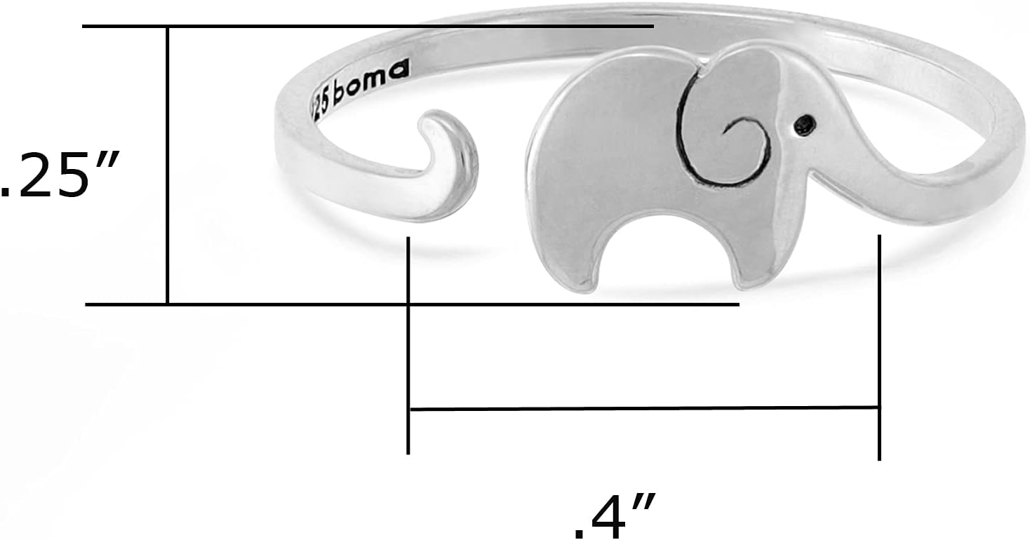 Boma Jewelry Sterling Silver Elephant Ring