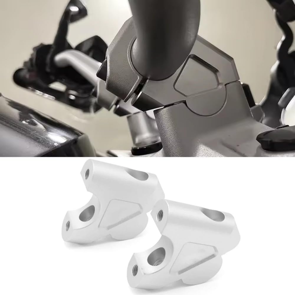 Motorcycle 32MM Handlebar Risers Fit for BMW R1250GS R 1250 GS ADV R1200GS LC Adventure Silver CNC Aluminum Handle Bar Clamp Height Up Adapter Back Move Mount for S1000XR