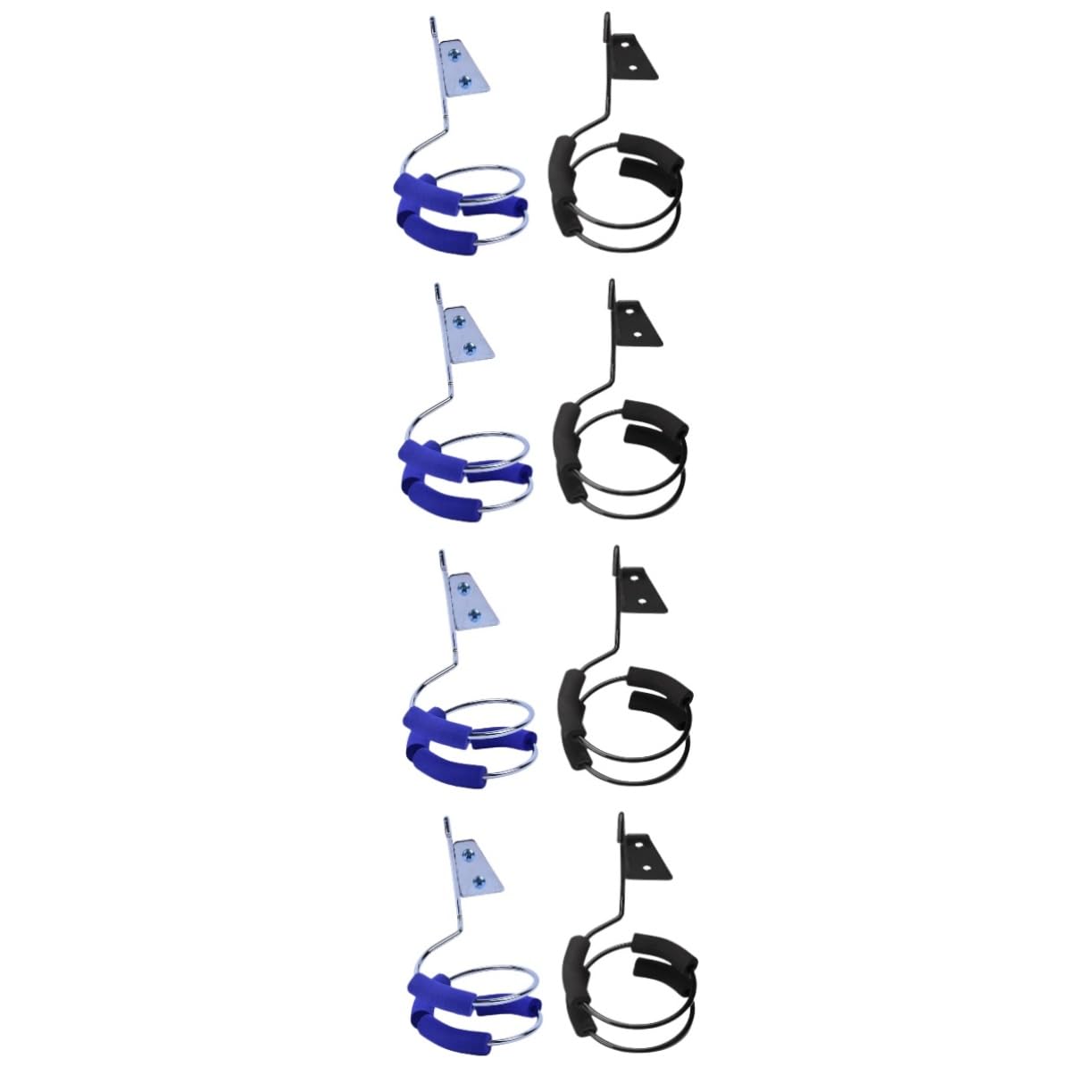 FRCOLOR 4 Sätze Fönständer Trimmer Halter Lockenwickler Clipper Gummibänder Hair Dryer Holder Bad Wandregal Friseurbedarf Wandmontiertes Hängeregal Rostfreier Stahl 2 Stück * 4