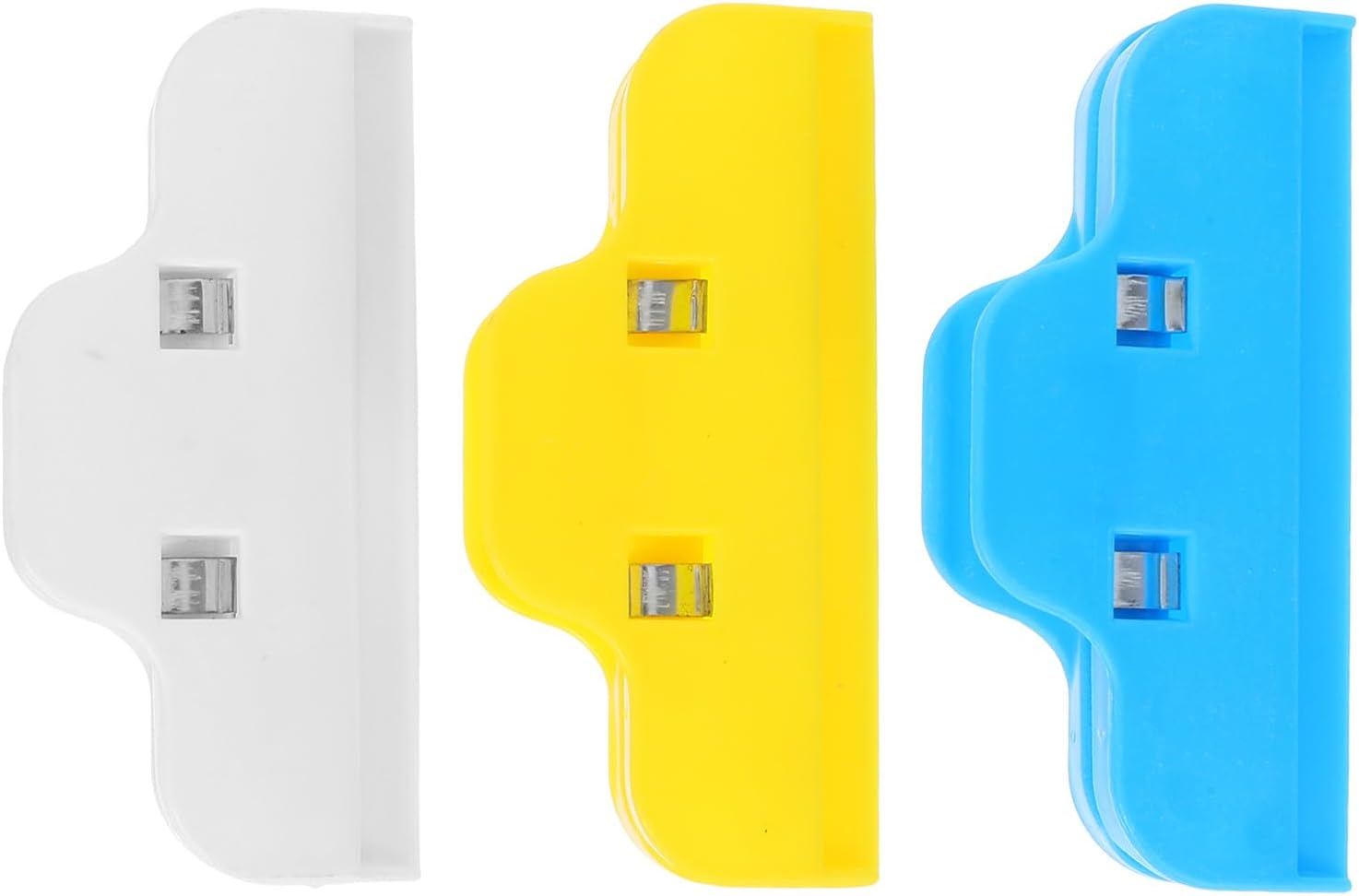 TOYANDONA 3pcs Rhinestone Drawing Holder Clips for Gem Art, Plastic Embroidery Side Fixing Clamps in Blue Yellow White, Craft Tool for Secure Artwork and Mosaic Making