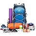 Mooedcoe 40L Mochila Senderismo Montaña Trekking Macutos de Viaje Acampada Marcha (Azul)