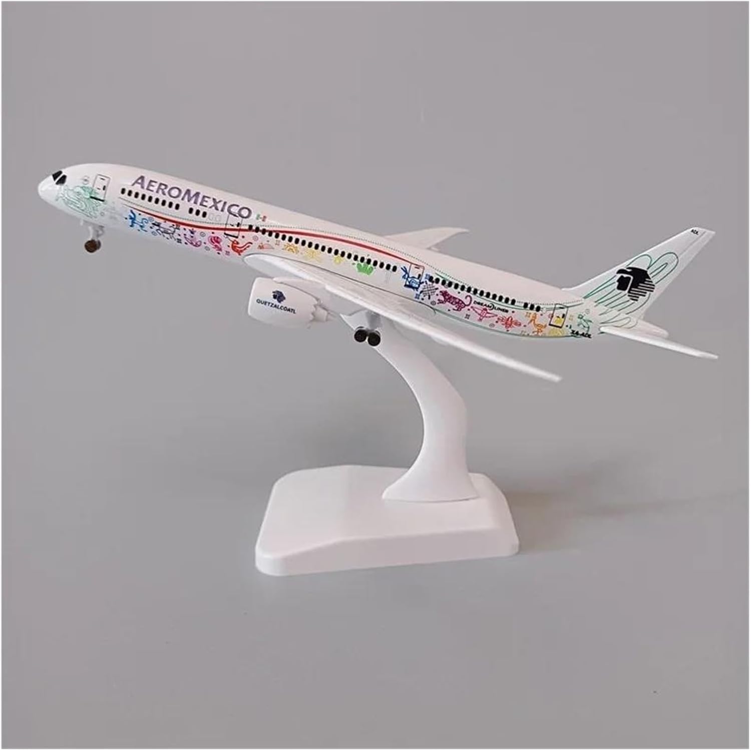 Decorated Airplane Models 19cm for Mexican Air AEROMEXICO Airlines Boeing 787 B787 Airways Die-cast Alloy Aircraft Model Party Gifts