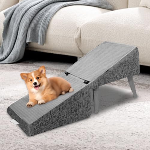 GTFYUDGH Pet Ramp, rutschfeste Hundetreppe, Haustierrampe, Leichte Und Faltende Hundestufen, Klappbare Tierleiter, Stabilität Und Sicherheit Haustiere, Hunderampe Fürs Bett Couch, Fahrzeug