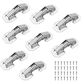 【Nützliche Verpackung】 Das sanft schließende Scharnierset enthält 8 Stück Türscharniere und 32 Stück Montageschrauben, passend für Schränke mit Stärke von 14-21 mm. Genug, um Ihre Hausinstallationsanforderungen zu erfüllen.