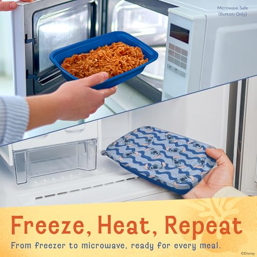 Image of Disney Stitch Meal Prep Containers, 20-Piece 33.8oz, Freezer Safe