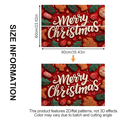 Image of Christmas Gingerbread Backsplash Peel and Stick, 35.4x23.6 in