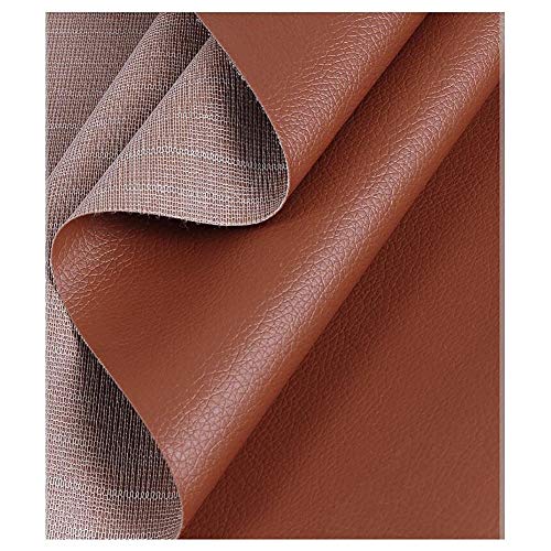 Tissu Simili Cuir Cuir siège vélo Tissus de Remplacement de réparation de siège de Voiture en Cuir synthétique Faux Cuir en Cuir Souple en PVC, 1,38 × 1 mètre (Color : Brown, Size : 1.38×3m)