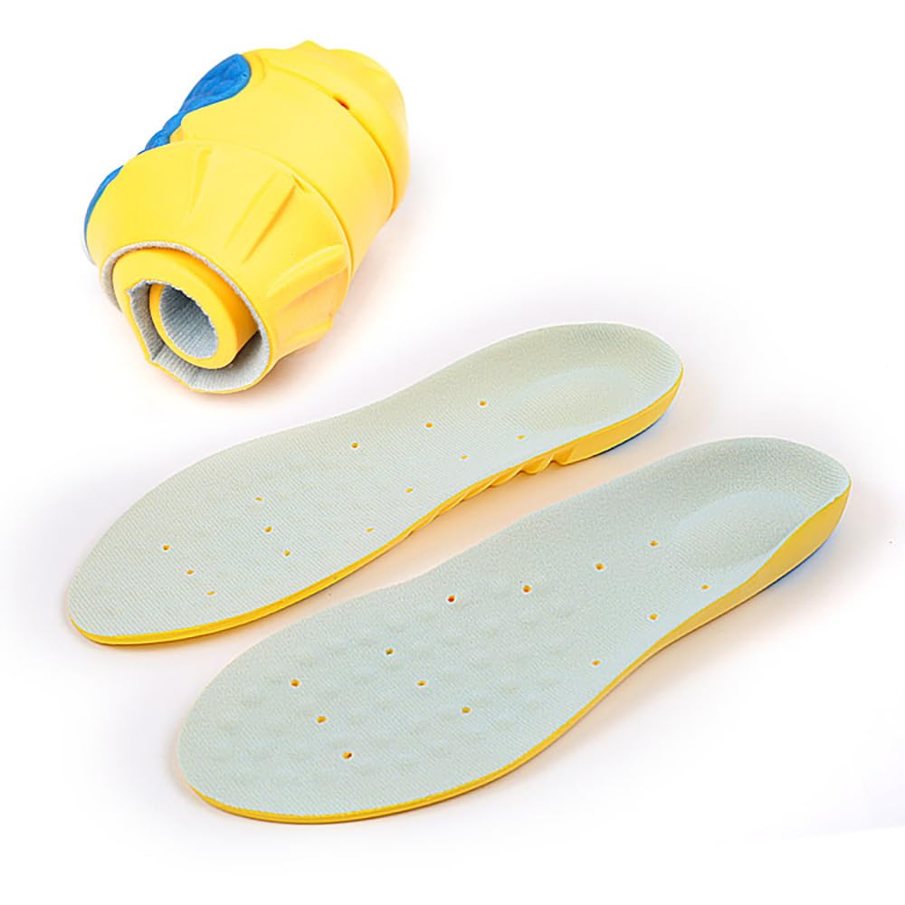 Plantillas de espuma viscoelástica para hombres y mujeres, niños, proporcionan soporte para el arco, amortiguación y absorción de impactos, alivia el dolor de pies (L (hombres 8-12/mujeres 10-15))