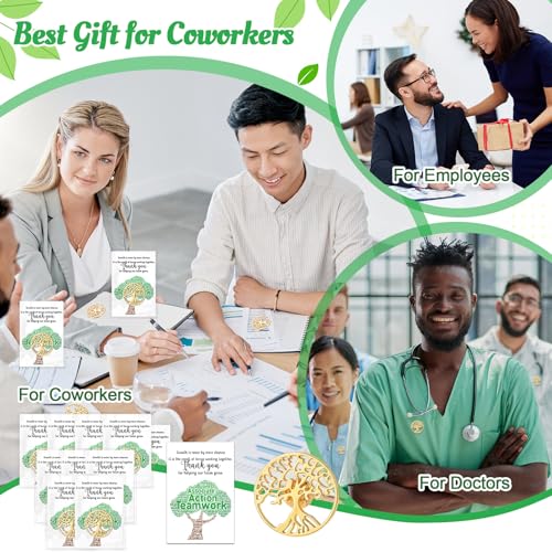 Image of Employee Appreciation Gifts Team Pins for Coworkers Bulk Inspirational Lapel Pin with Thank You Cards Organza Bags Team Appreciation for Back to School Office Staff Coworker