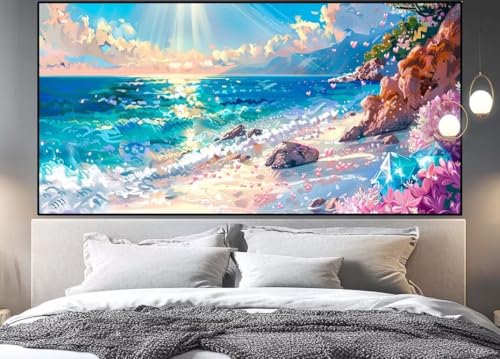 Diamond Painting Coucher de soleil géant en strass carrés