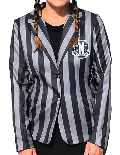 Wednesday Nevermore Girls Cosplay Blazer (MD, Black)