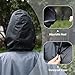 SaphiRose Unisex Rain Poncho Raincoat Hooded for Adults Women with Pockets (Gradient Grey)