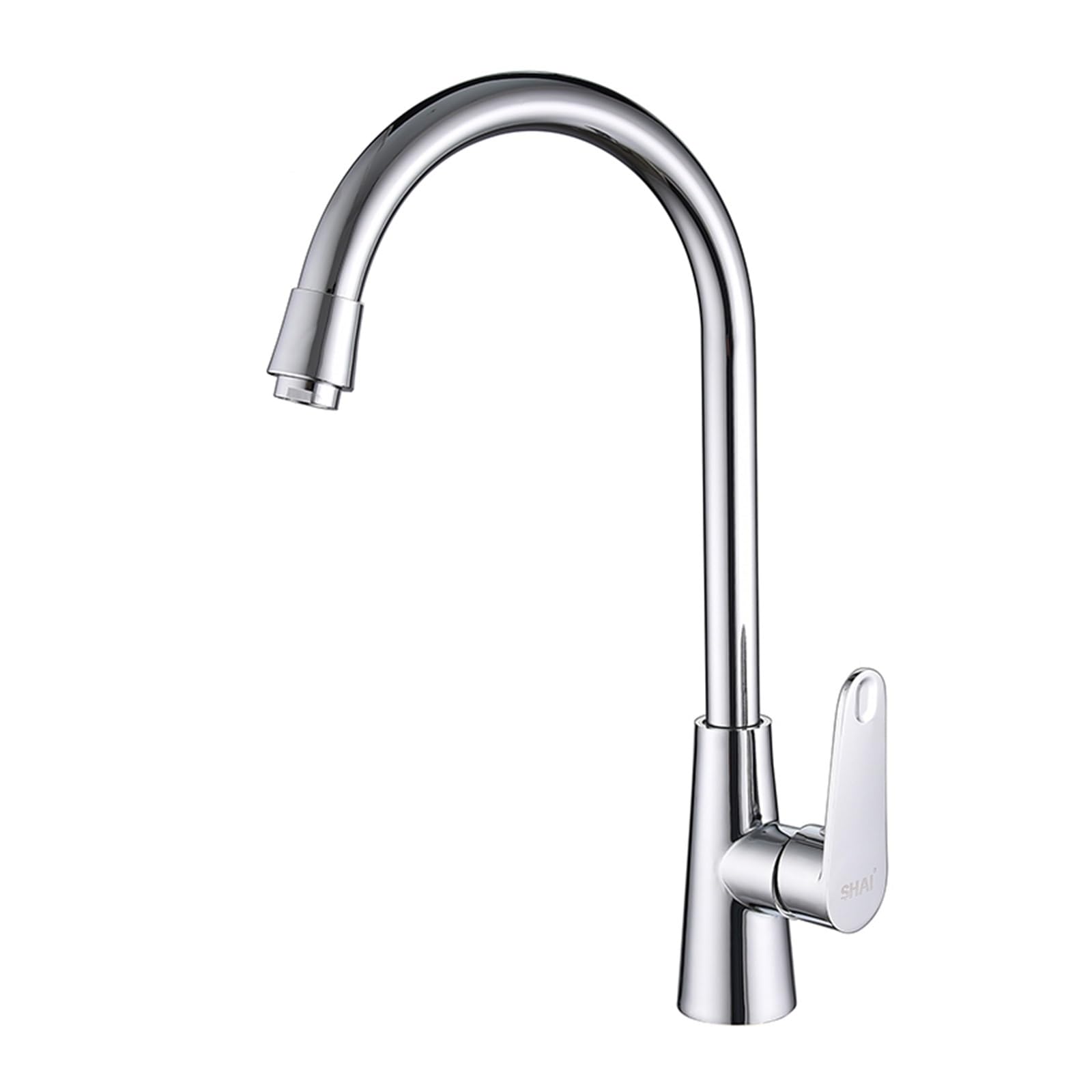 Robinet de cuisine mélangeur eau chaude et froide en laiton chromé pivotant à 360°