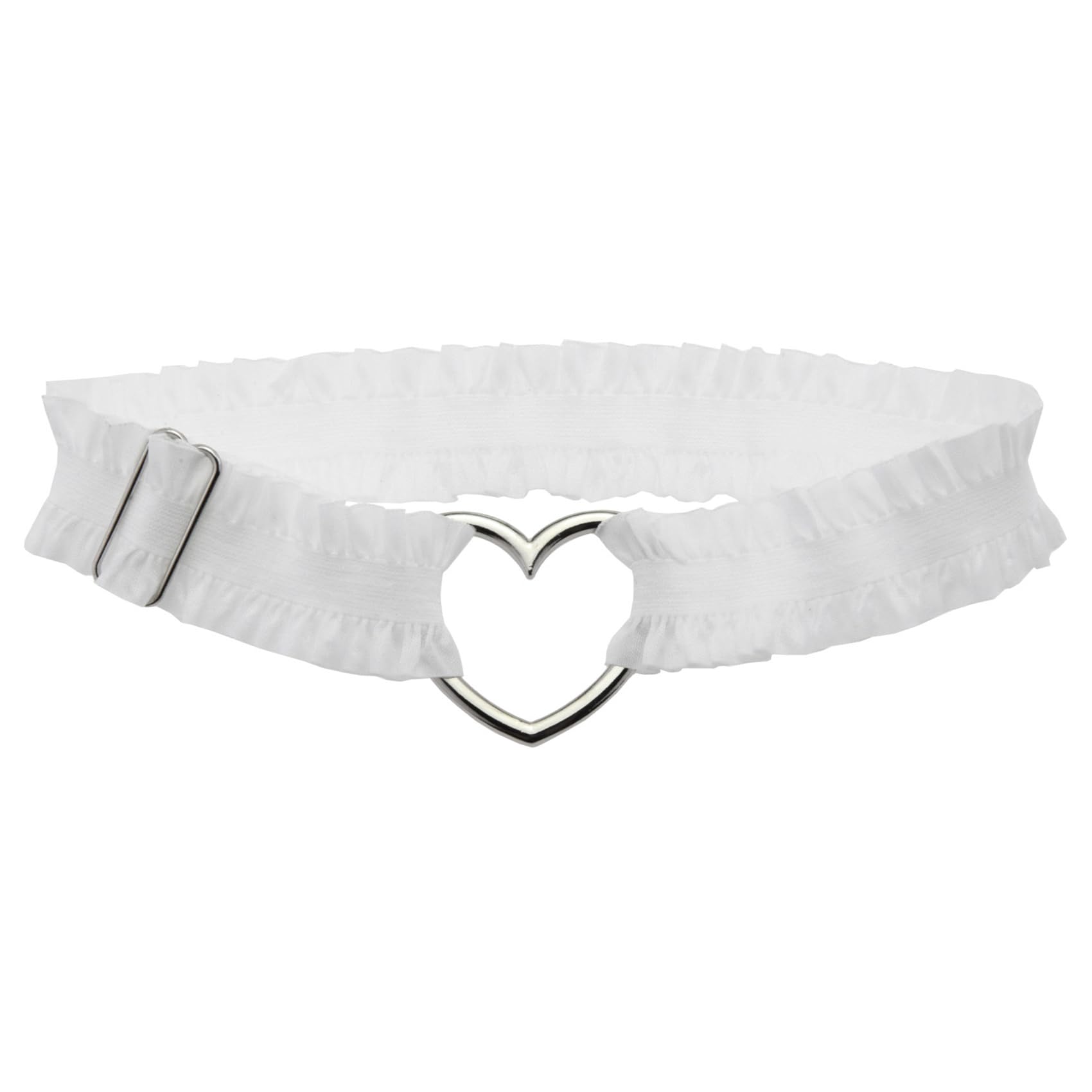 alisikee 2Pcs Adjustable Heart Lace Thigh Garter for Wedding Bride, Elastic Leg Garters Belt for Women Parties