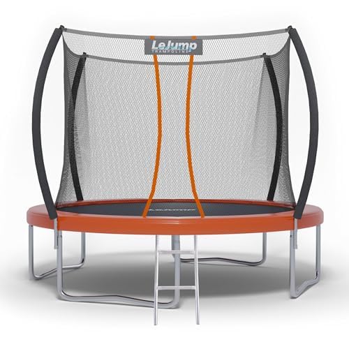 LeJump Trampolín Ø235/305/366 cm, Certificado TÜV Rheinland, Trampolín de Gran tamaño para niños y niñas, con Red de Seguridad, Ideal para exteriorl