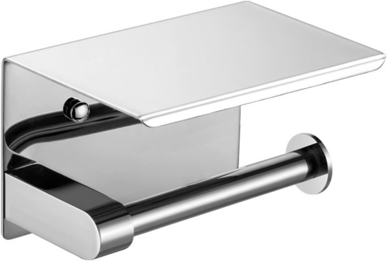 Double Toilet Paper Holder with Shelf, Wall Mounted Toilet Paper Holder — Amazon image 23