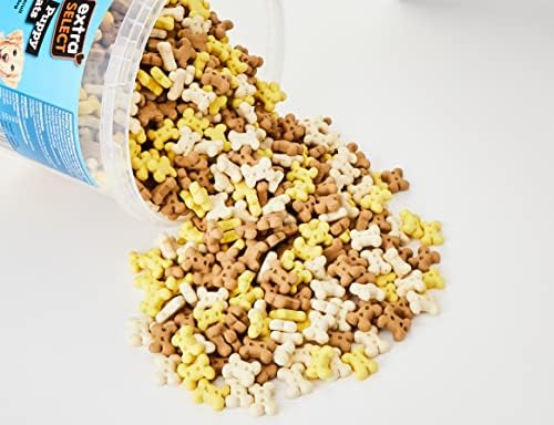 Extra Select Puppy Bones Dog Treat Biscuits in a 3ltr Bucket (approx 1070 biscuits)