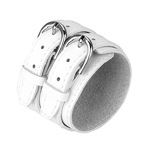 Homyl Classic Design Brown Punk Rock Biker Double Tour Pulseira masculina de couro PU