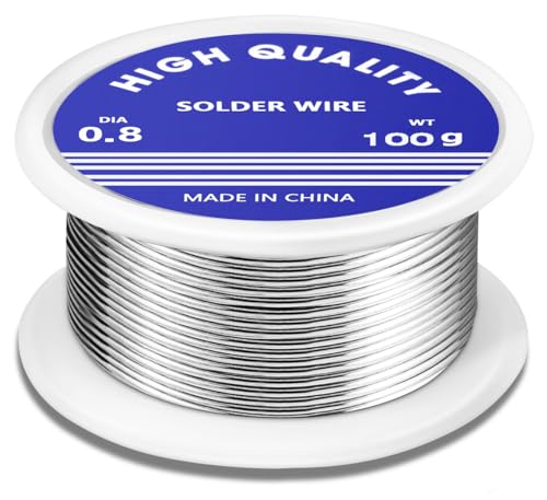 Solder Wire,0.8mm Soldering Wire Lead Free Sn99.3 Cu0.7 with Rosin Core for Electronic Electrical Soldering Components Repair and DIY. (100 G)