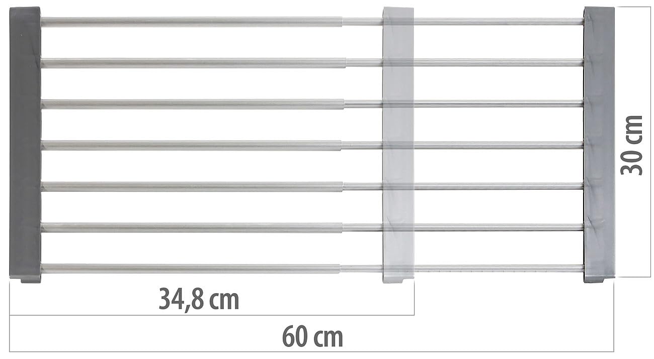 Rosenstein & Söhne Kleiderschrank Organizer: 4er-Set Univ.-Einlegeboden,f. Kühlschrank/Regale,ausziehb. bis 60cm (Einlegeböden Kühlschrank Gitter, Kühlschrank-Teiler-Schiene, Boden)
