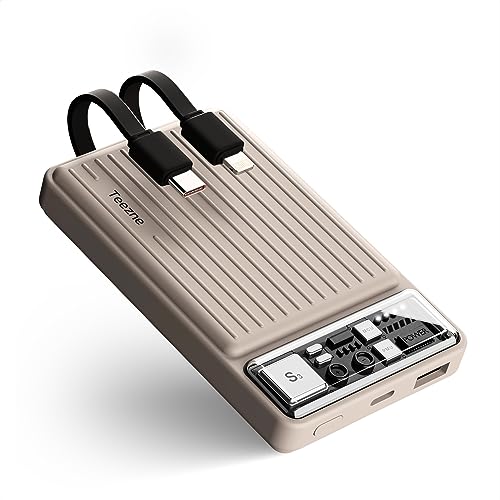 Amazon | Teezne モバイルバッテリー 急速充電ケーブル内蔵 22.5W急速