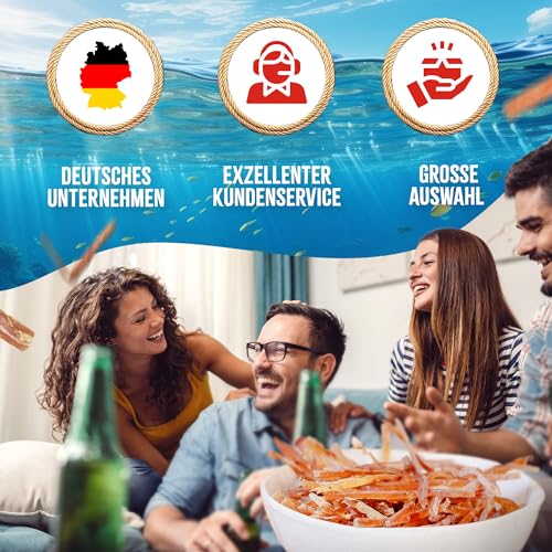 Pazifischer Kabeljau Pikant 1kg - Fisch Jerky I High Protein I Snacks I Trockenfisch Omega 3 I Beef Jerky , Trockenfleisch & Chips Alternative Keto