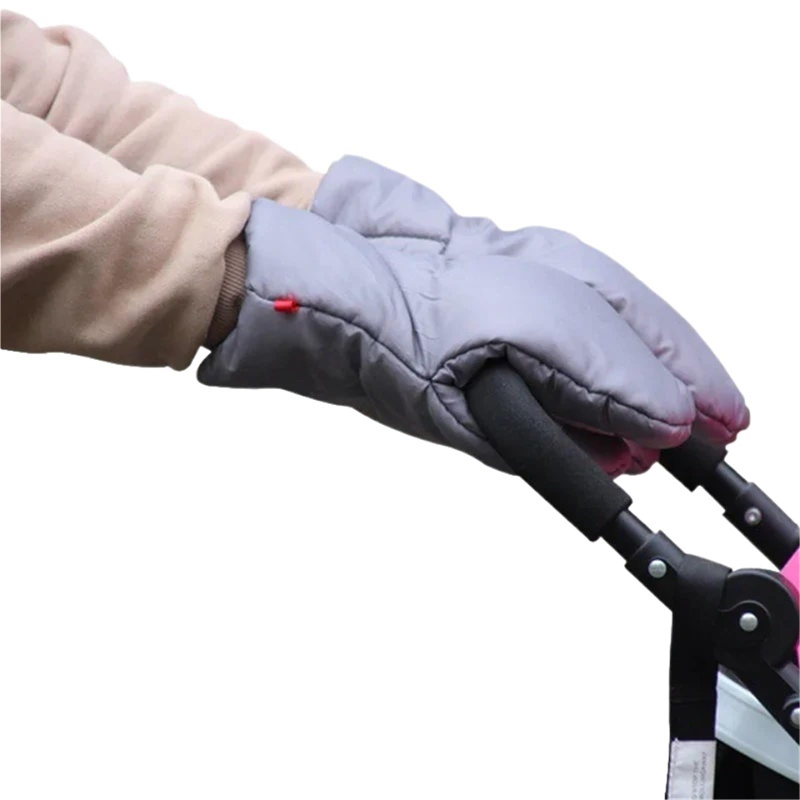 Guantes de Cochecito Cochecito de invierno, saco mano, carrito, cochecito, funda forro polar piel cálida, bolso, guante, accesorios for(Gray)