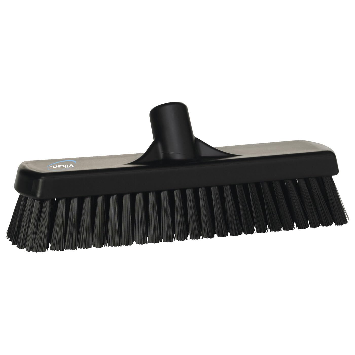 Vikan Black 70609 Deck Scrub, 11-3/4" Polyester Bristle,