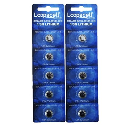 Loopacell 1/3N Battery Replacement for DL1/3N CR1/3N 3V Lithium Battery Pack of 10