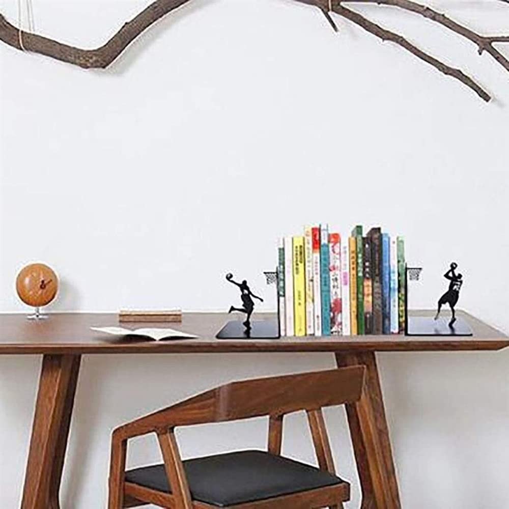 Podpórka Książek Kreatywna Książka Kończy Się Koszykówką Bookends Regał Metalowy Stojak Na Książki W Stylu Vintage Dekoracyjny Do Biura