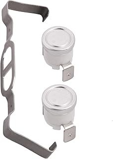 Bauknecht 481225928681 - Set di 2 limitatori di temperatura con staffa per asciugatrice Whirlpool Bauknecht